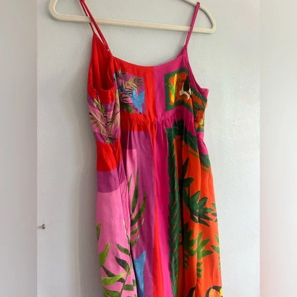 Farm Rio Double Scarf Bahia Girls Midi Dress L - Picture 4 of 5